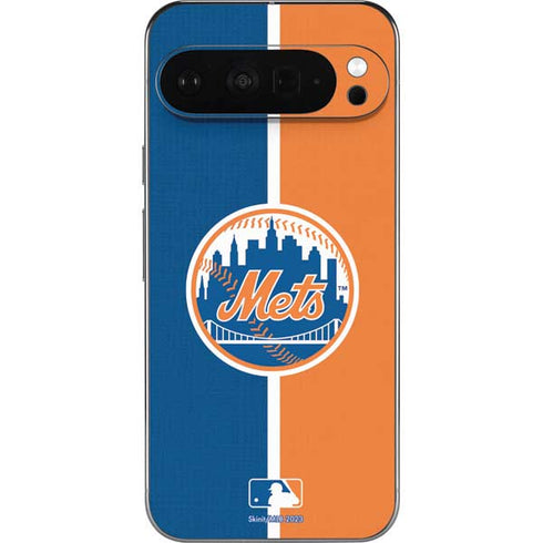 MLB New York Mets Split Pixel 9 Pro XL Skin